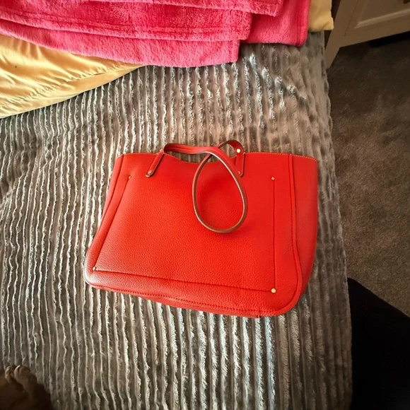 Calvin Klein Red and Tan Tote - Picture 6 of 10